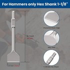 Toovem 1-1 8  Hex Shank Masonry Chisel  4   Wide Alloy Steel Scraping Chisel Bit