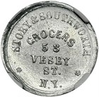 Rare 1863 Civil War Token - Ny630bv-8e Ms 65 Ngc R9 White Metal