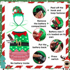 Christmas Dog Costume Outfit   Headband With Led Light  X-large