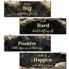  4 Pcs Black And Gold Wall Decor Inspirational Office Wall Art Decor 