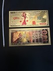 Who Framed Roger Rabbit  100 Gold Foil Bill     Jessica Rabbit Collectible