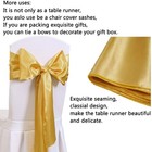 Set Of 5 Satin Table Runners Gold 12x108 Inch Table Runner For Party Wedding    