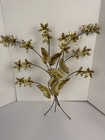 Vtg Mcm Homco Lot Lg  Brass Butterflies Flower Metal Wall Hanging Art Home Decor