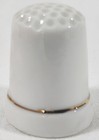 Vintage Alpine-alpa Wilmot  Ohio Souvenir Porcelain Thimble Gold Trim 