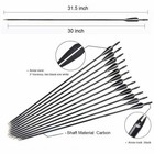 12pcs 30   Archery Arrows Carbon Sp 500 7 8mm Broadheads 100 Grain   Quiver Tube
