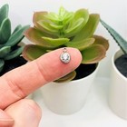 201 Stainless Steel  Clear Diamond April Birthstone Rhinestone Charms  8x6mm -