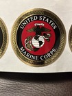   X3 Vtg- Usmc The United States Marine Corps Emblem Stickers 2    Nos Crafts Foil