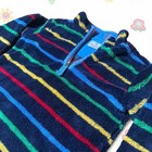 Hanna Andersson Kids Rainbow Striped Quarter Zip Fleece Pullover Size 4