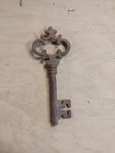 Antique Large Rusty Cast Iron Victorian Skeleton Key 
