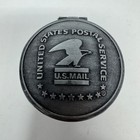 Vintage Usps United States Postal Service Pewter Metal Stamp Dispenser Holder