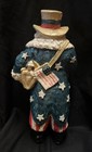 Vintage Primitive Folk Art Patriotic Santa Claus Figurine Statue Sculpture