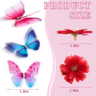 100 Pcs Faux Floral Heads Organza Butterfly Set For Crafts 50 3d Small Ribbon Fa