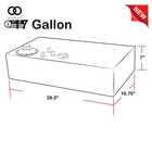 17 Gallon 64l Fuel Cell Gas Tank W  Cap   Level Sender Street Rod Aluminum Black
