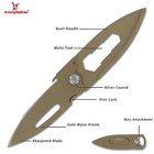 Field Cricket Utility Knife Free Lock Emergency Folding Slim Gold Finish 4 5 
