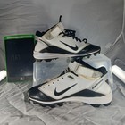 Nike Super Bad Football Cleats Youth Size 6 5 Black White Mid Top
