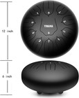 Steel Tongue Drum Percussion Instrument 11 Notes 12 Inches 12 Inch  Black 