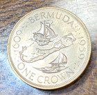 1959 Bermuda Silver Crown Nice Original Gem Bu Chrc