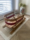 Vintage Children s Snow C-back Pull Sled With Handle 30  Long By 15  Wide