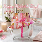 Rose Spa Gift Set For Women Bath Basket Self Care Kit Relaxation Home Spa