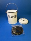 Compost Bin With Lid  1 3 Gallon Spare Charcoal Filters  Kitchen Metal New