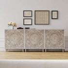 Sideboard Buffet Cabinet With Storage  32   Modern Credenza With 2 Doo