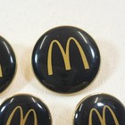 Mcdonald s Buttons Employee Uniform Shirt Gold Tone Vintage Staff Cuff Up Vtg