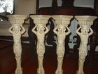 Rj Horner Antique Architectural Salvage Caryatid Carved Wood Parts Maiden Set 4