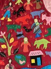 Vintage Handmade Indian Folk Art Boho Vest Animals People