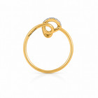 925 Sterling Silver Round Cut Lab Grown Diamond Infinity Knot Ring For Women