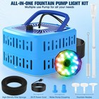 800gph Pond Filter Pump Kit Led Fountain 120w Outdoor Water Garden Koi