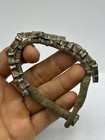 Antique Vintage 1970 Silver Bracelet With Old Glass Bead Rare Unique