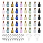 45 Pcs Mini Colored Glass Potion Bottles 2ml With Corks   Funnel For Diy Crafts
