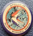 Vintage Nasa Apollo 15  16  17 Mission Pinback Buttons