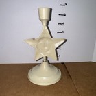 Brass Star Candle Holder Painted Ivory Color A5
