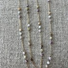 Glass Bead Station Necklace