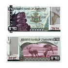 10pcs Zimbabwe One Tricentillion Dollars Uncurrency Paper Banknotes Collectibles