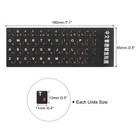 3pcs Chinese Keyboard Stickers Black Background W Orange White Letter