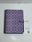 Nwt Coach Notebook In Signature Canvas Cz198 Purple Iris In Hand New Release