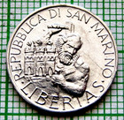 San Marino 1994 1 Lira Life And Legend Of Holy Marinus Of Dalmatia Aluminium Unc