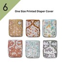 6 Happy Leak-free Cloth Diaper Covers  Double-layer Adjustable To Fit Babies    