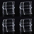 4 Pcs Bird Cage Feeder Plastic Cups Acrylic Feeding Bowl Anti- Splashing Water 