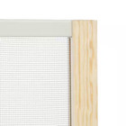 21 - 37 In  W X 18 In  H Clear Wood Frame Adjustable Window Screen