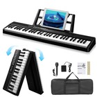 Folding Piano Keyboard 61 Key Portable Electric Organ Semi-weighted Keyboard