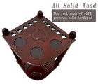Corner Pool Cue Holder Rack Holds 10 Sticks 100  Solid Hardwood Mahogany