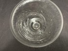 Vintage  Footed Mayonnaise Sauce Bowl Cut Glass Flower Sprays Dots dashes