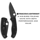 Spyderco Tenacious 3 3  8cr13mov Black Frn Handle Folding Knife C122pbbk