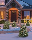 Oasiscraft 2pcs Pre-lit Christmas Tree 2ft Artificial Christmas Tree Decorated