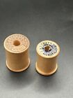 2 Vintage Wooden Thread Spools - J p Coats Boilfast Silk