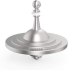 Ufo Tops - Cussac   Metal Spinning Top   Aluminum Cosmic Silver