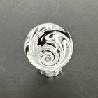 Contemporary Handmade Art Glass Marble 1 12  White   Black Swirl Mib Hypnotic